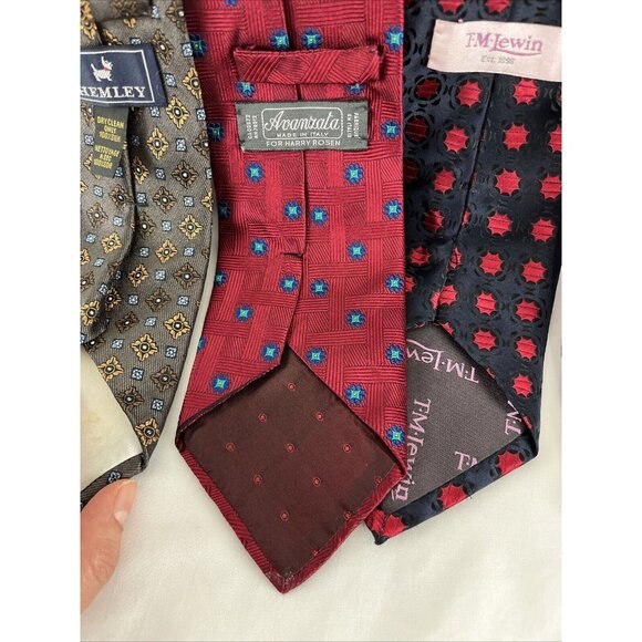 Lauren Ralph Lauren, TM Lewin, Hemley, Avanrata (Lot of X4) of Mens Silk Ties - Picture 5 of 15